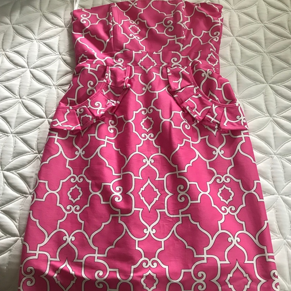 Melly M Pink strapless summer dress!
